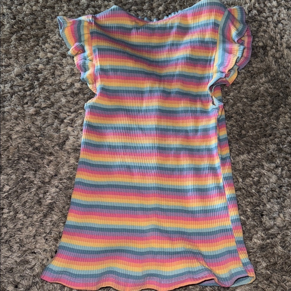 Multicolor Striped Ruffle Top - Picture 2 of 2